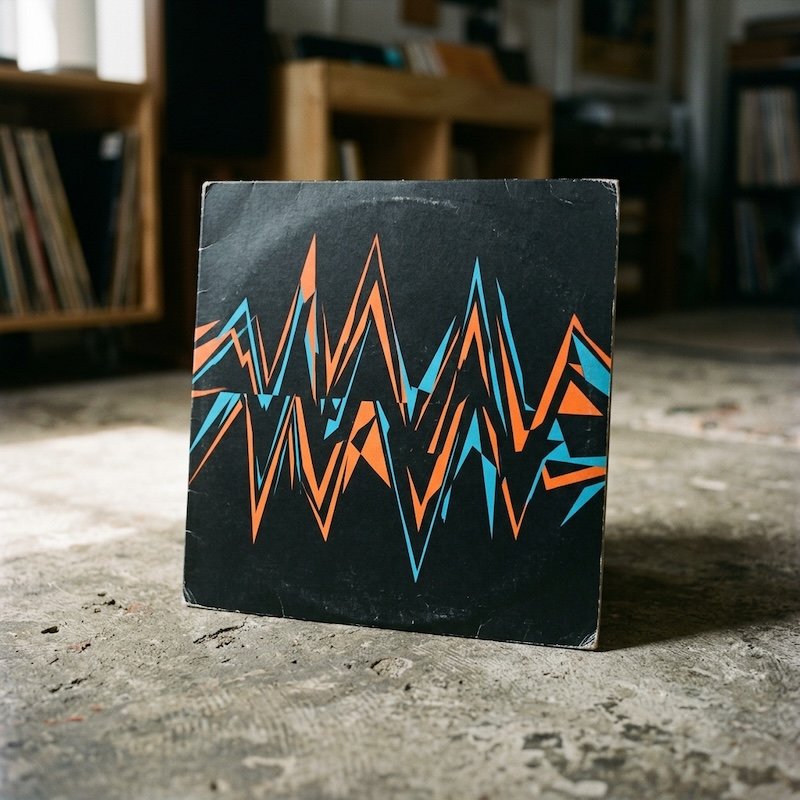 Vinyl sleeve three, waveform cover, duotone.